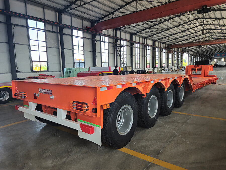 4 оси 120TON Съемный съемный трейлер Gooseneck